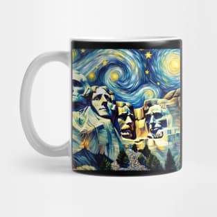 Mount Rushmore Starry Night - Beautiful Iconic Places Mug